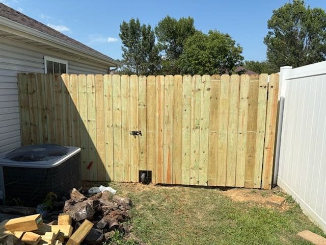 Elegant Wooden Fence Installation image